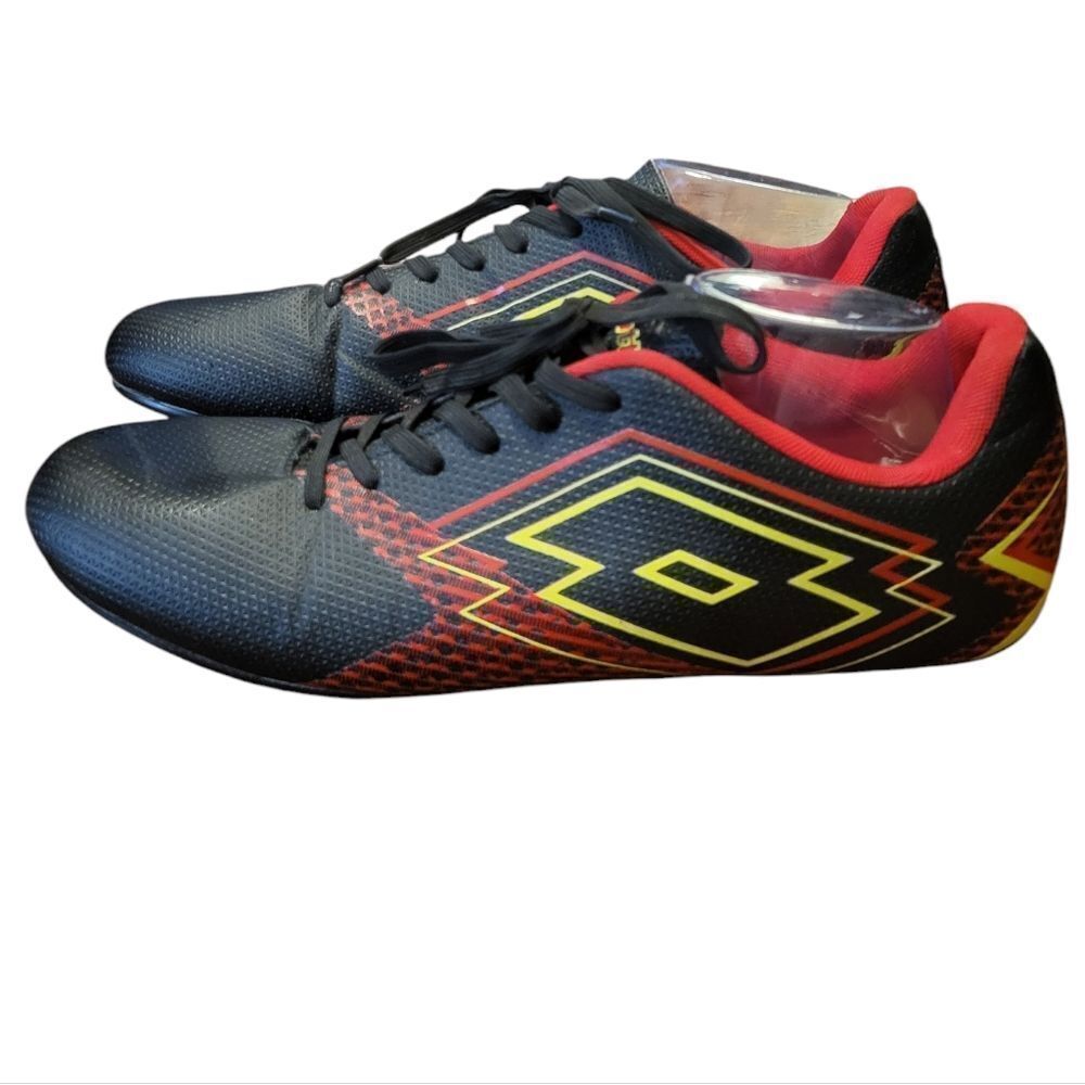 Lotto Forza Elite 3 Mens Soccer Cleats Black Red Yellow, Size 12